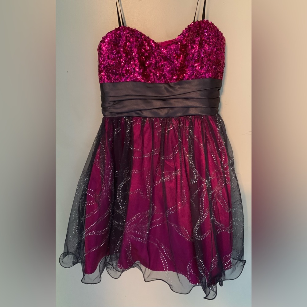 Deb Sparkly Pink Cocktail Dress